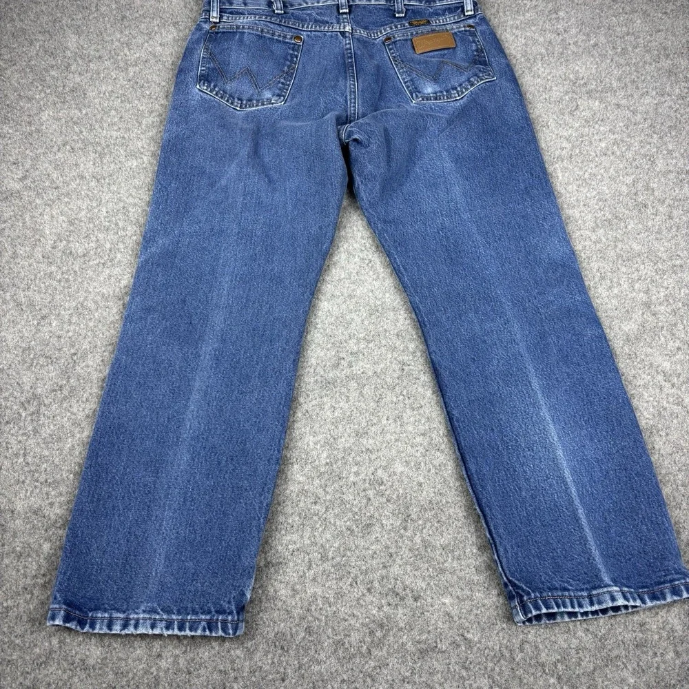 Wrangler Jeans 13MWZ Mens 36x29 (Fits 35x28) Cowboy Cut Western Blue Medium Wash